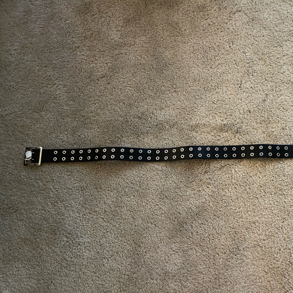 Black belt with silver loops